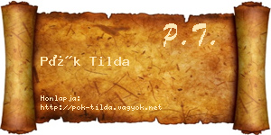 Pók Tilda névjegykártya